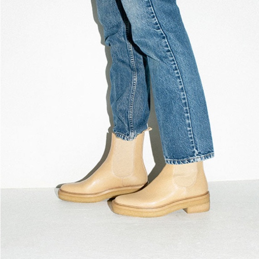 Loafer Randall Raquel Khaki Crepe Sole Chelsea Boot Womens Size 5.5